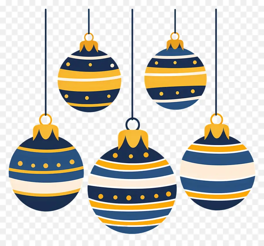 Bolas De Navidad Colgantes，Adornos Navideños PNG