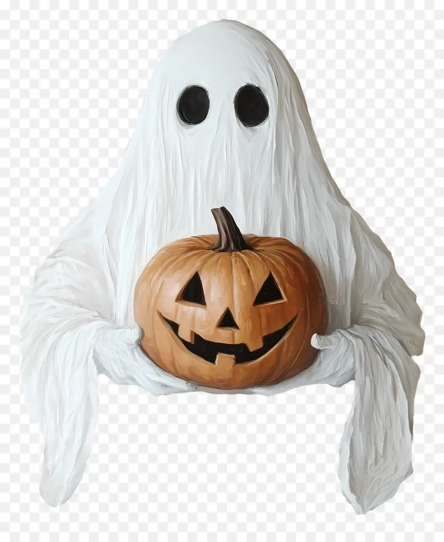 Calabaza Fantasma，Fantasma Con Calabaza PNG