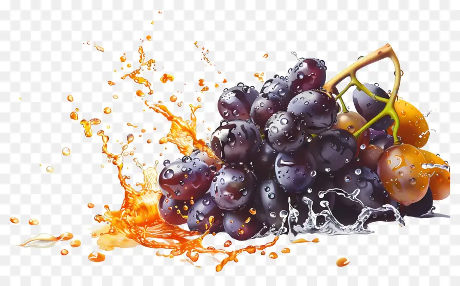 Salpicaduras De Uvas，Uvas Negras PNG