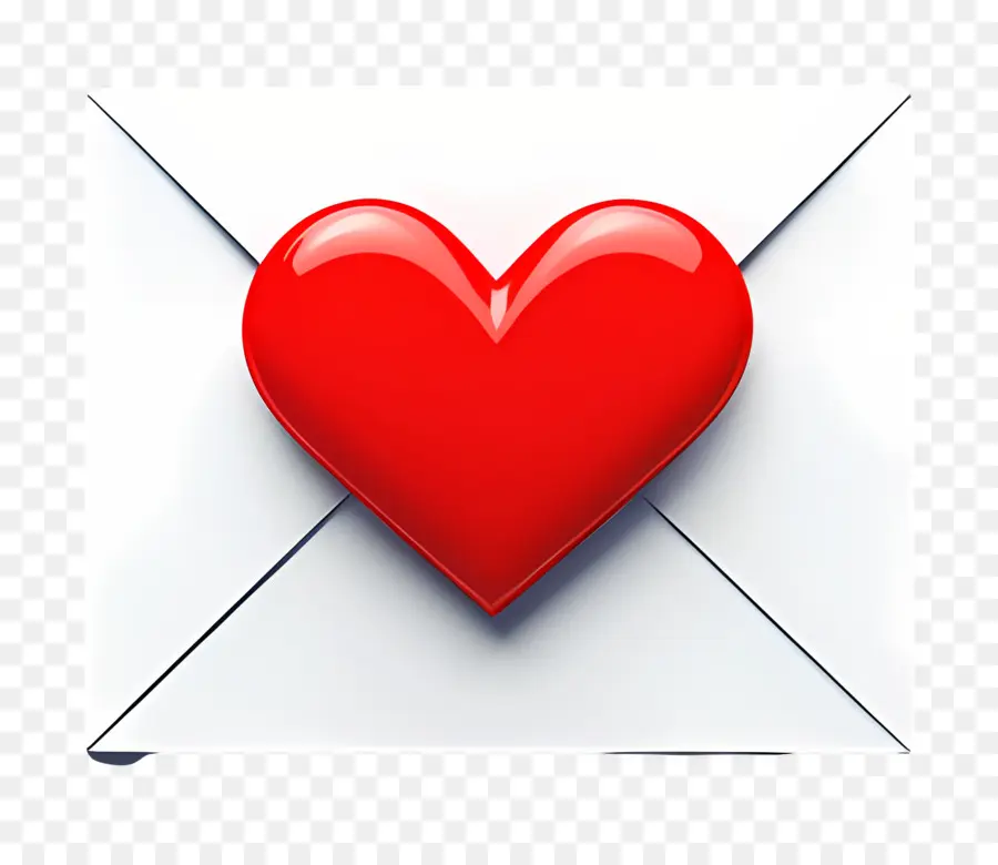 Correo De Amor，Corazón En Sobre PNG