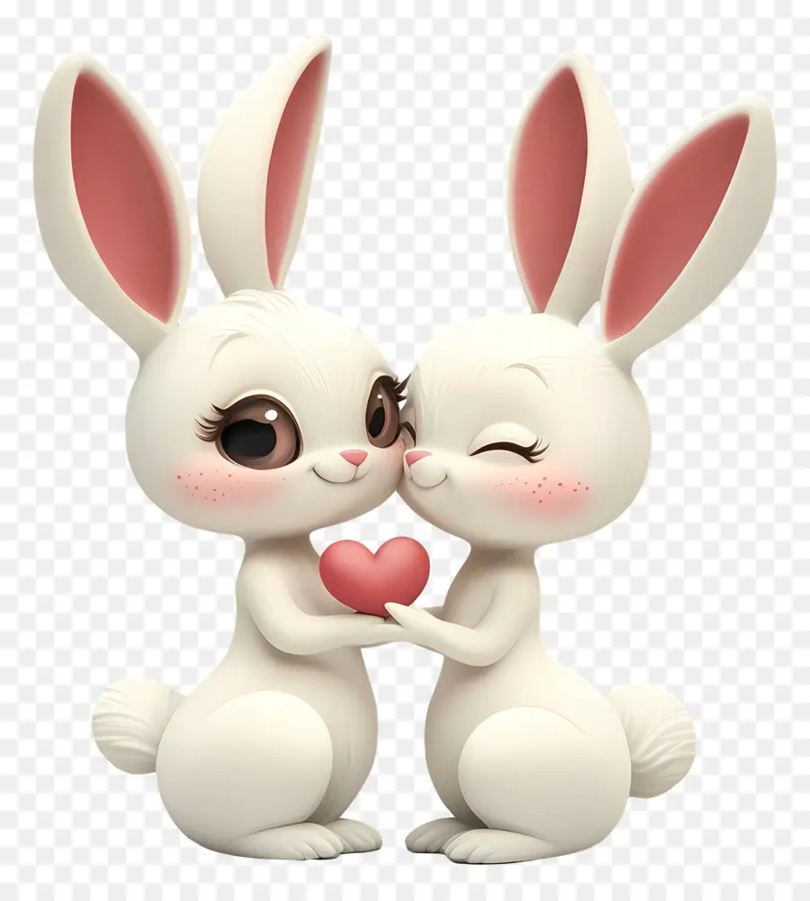 Lindo Amor，Conejitos Blancos PNG