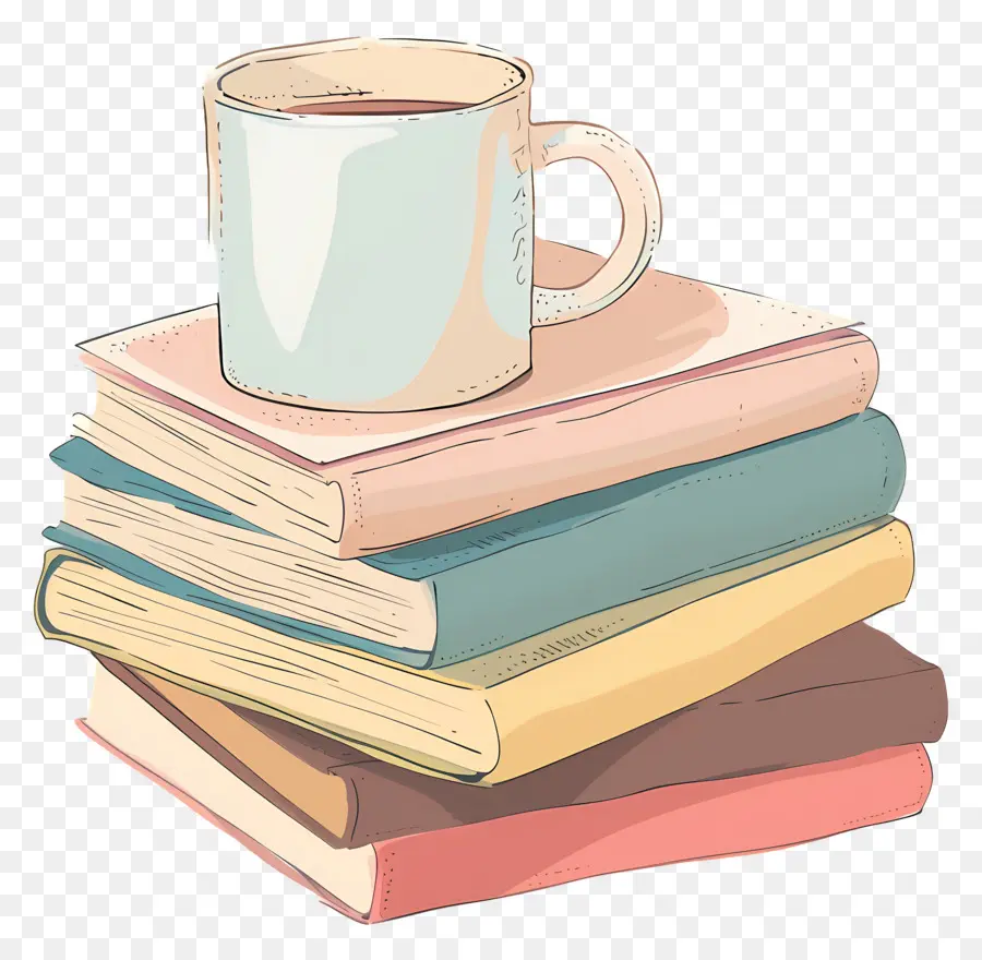 Libro Y Café，Libros Y Copa PNG