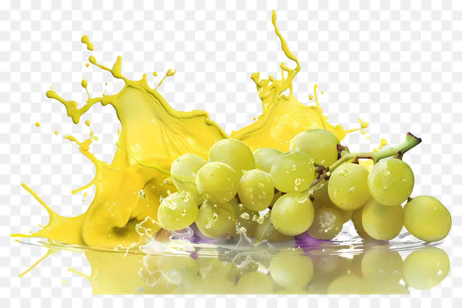 Salpicaduras De Uvas，Uvas Verdes PNG