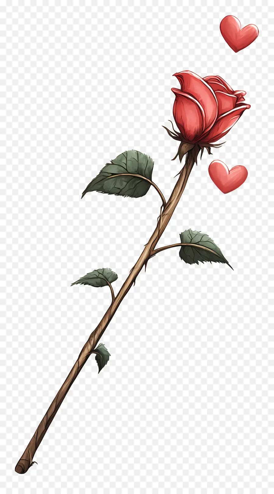 Flecha De Amor，Rosa Con Corazones PNG