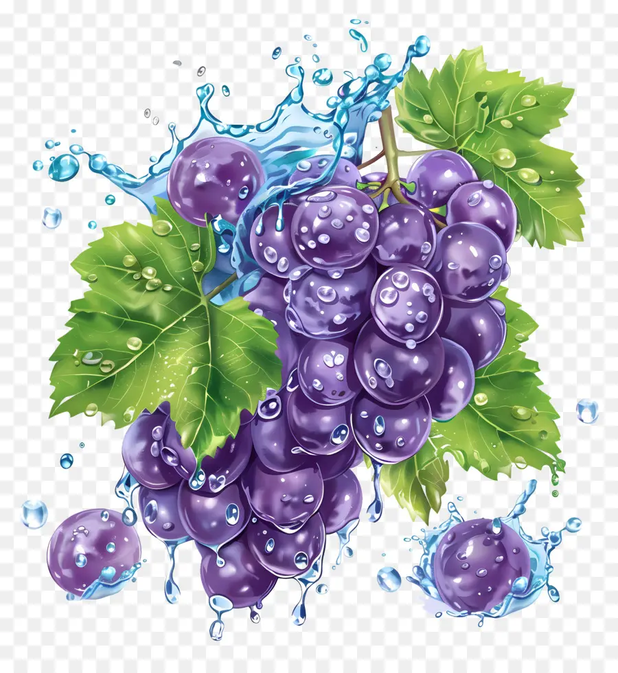 Salpicaduras De Uvas，Uvas Moradas PNG