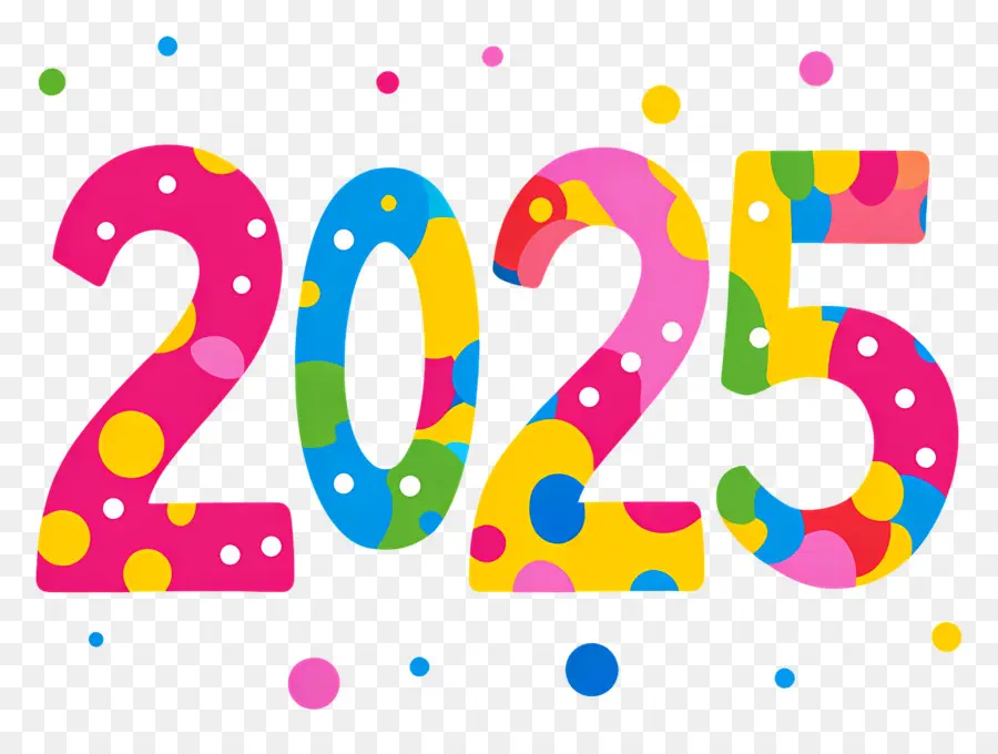 2025 Año Nuevo，Colorido 2025 PNG