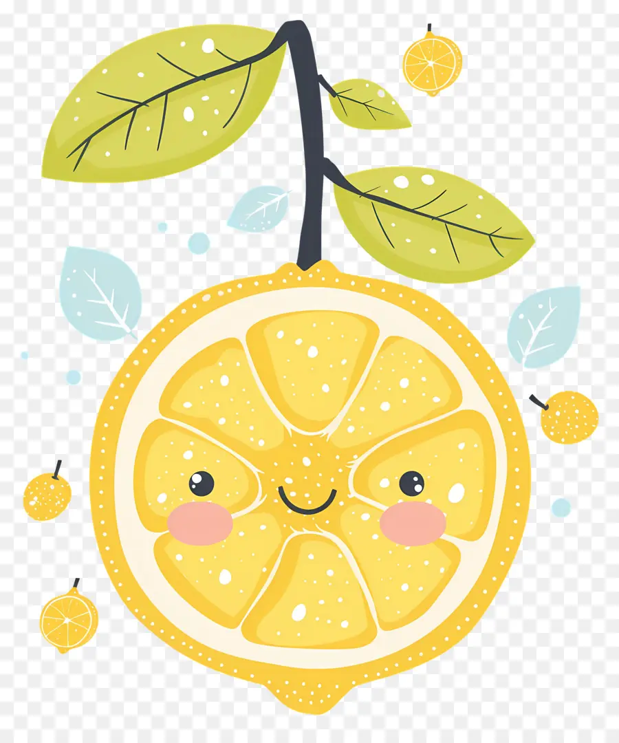 Limón Kawaii，Limón Amarillo PNG