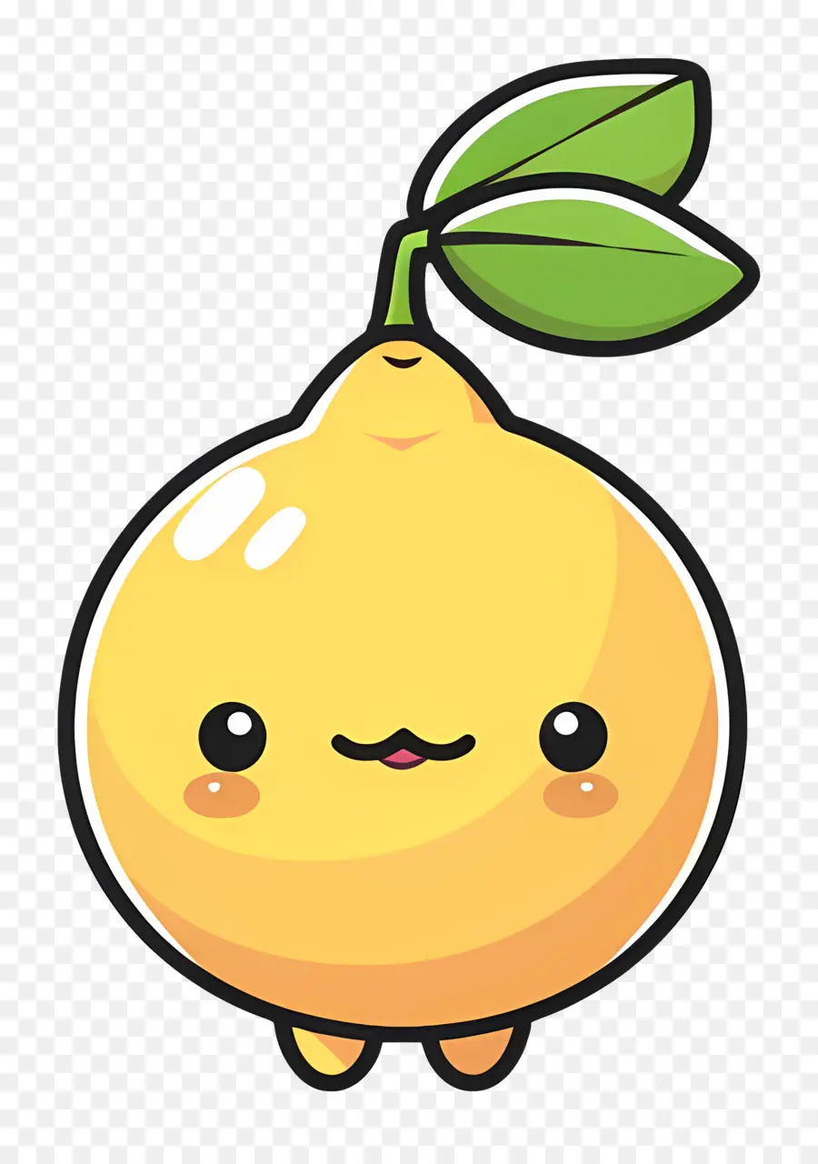 Limón Kawaii，Naranja Feliz PNG