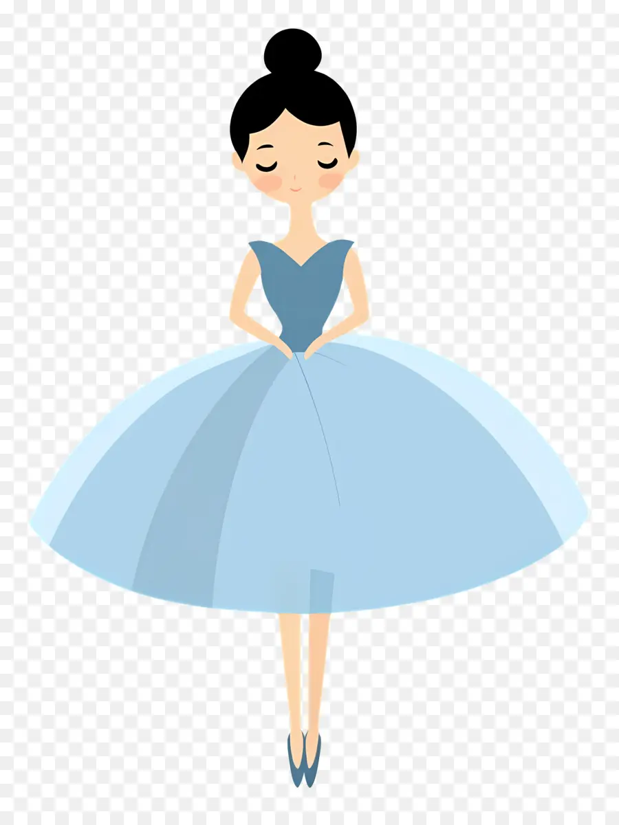 Ballet，Bailarina En Vestido Azul PNG