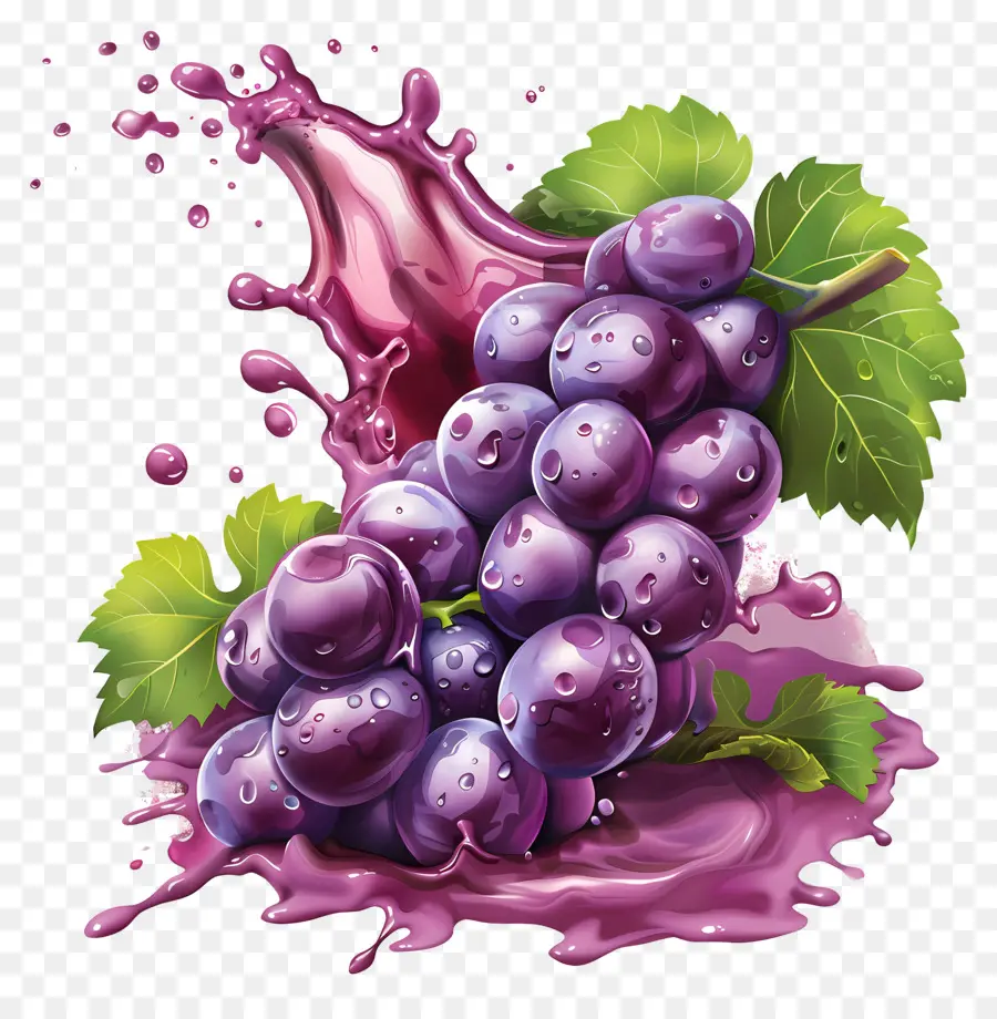 Salpicaduras De Uvas，Uvas Moradas PNG