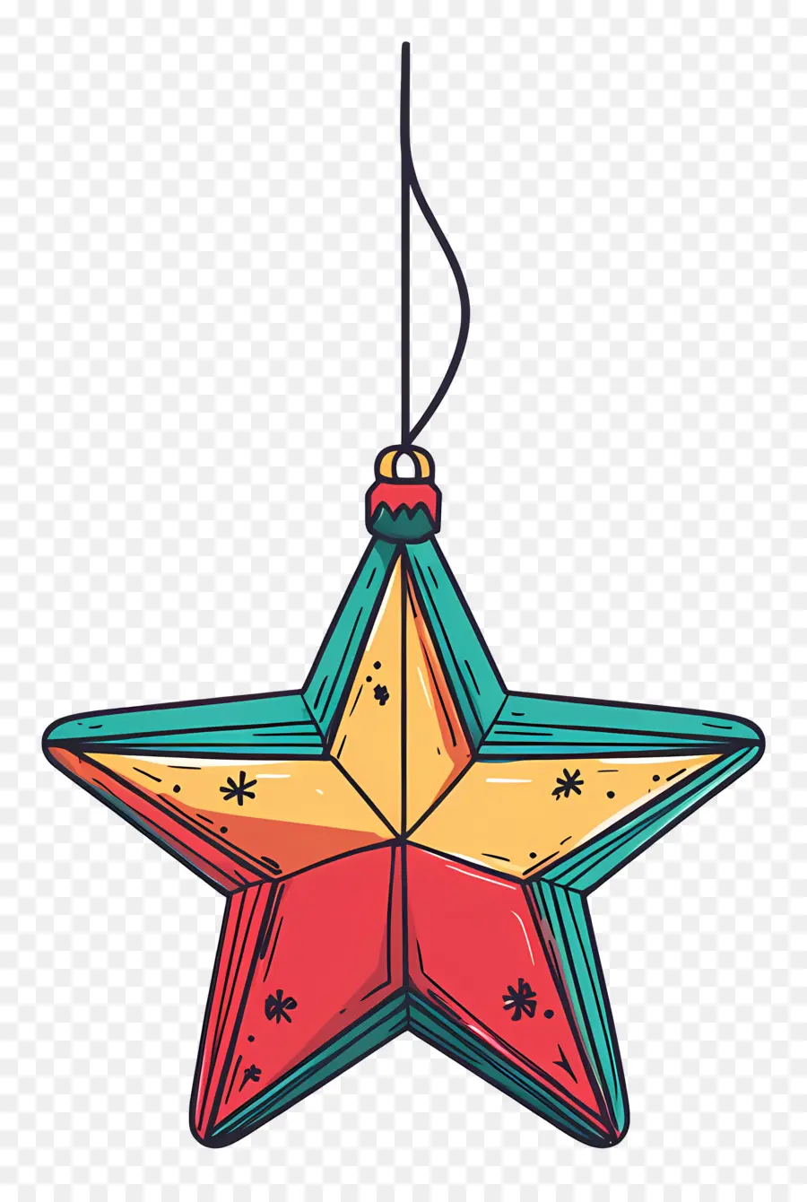 Estrella De Navidad，Adorno De Estrella Colorido PNG