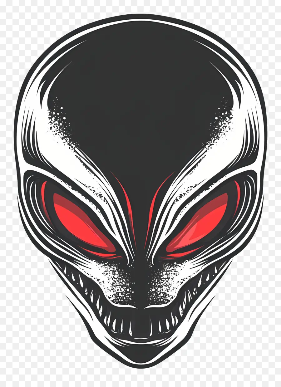 Alienígena Aterrador，Cara Alienígena PNG