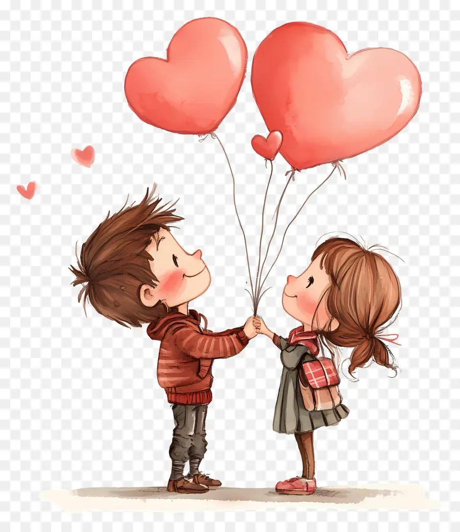 Lindo Amor，Pareja Con Globos PNG