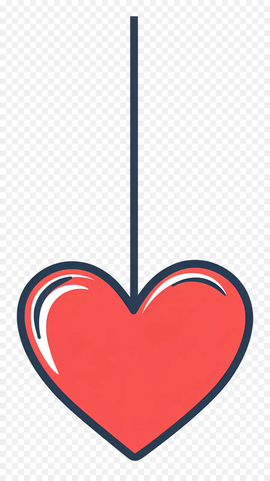 Amor Colgante，Corazón Colgante PNG