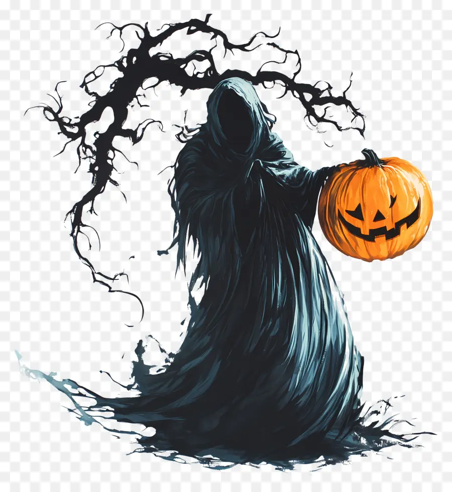 Calabaza Fantasma，Fantasma Con Calabaza PNG