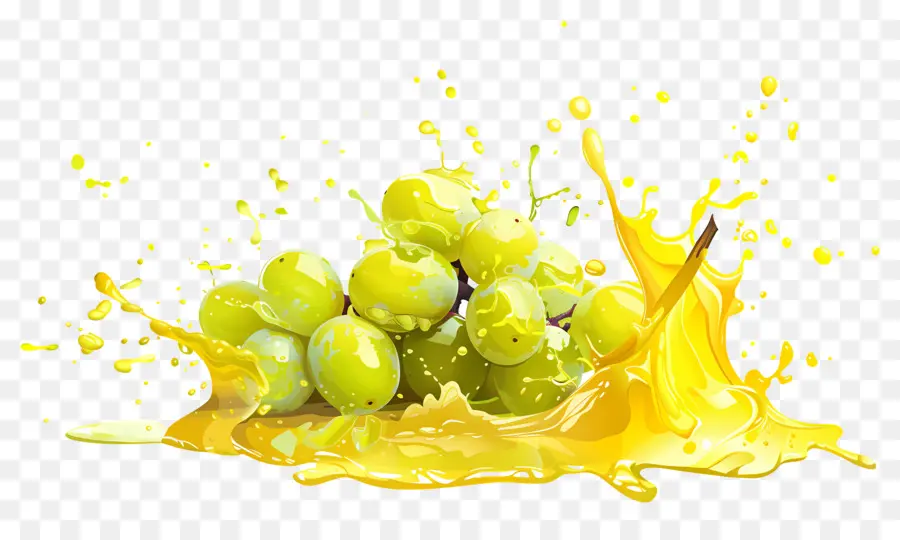 Salpicaduras De Uvas，Uvas Verdes PNG