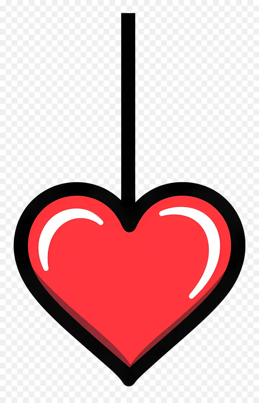 Amor Colgante，Corazón Colgante PNG