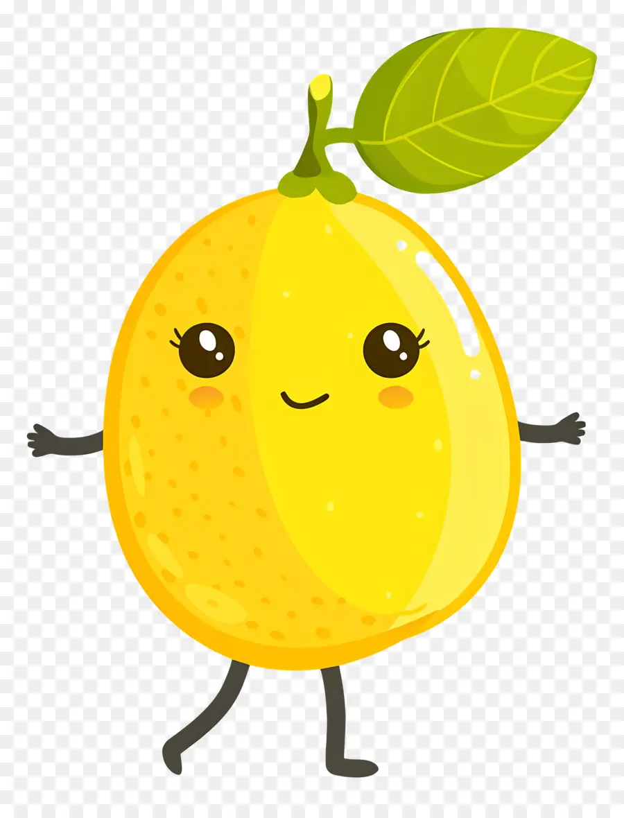 Limón Kawaii，Limón Amarillo PNG