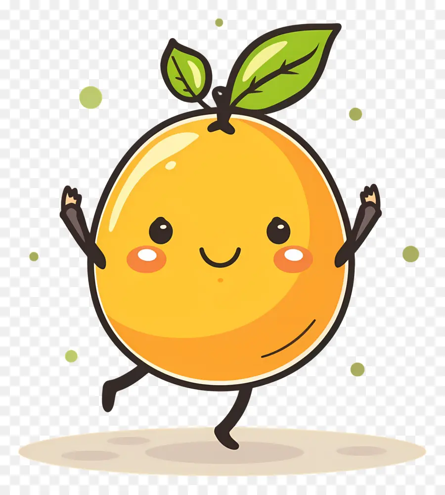 Limón Kawaii，Naranja Feliz PNG