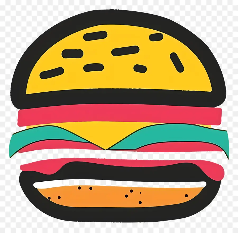 Logotipo De Hamburguesa，Hamburguesa Estilizada PNG