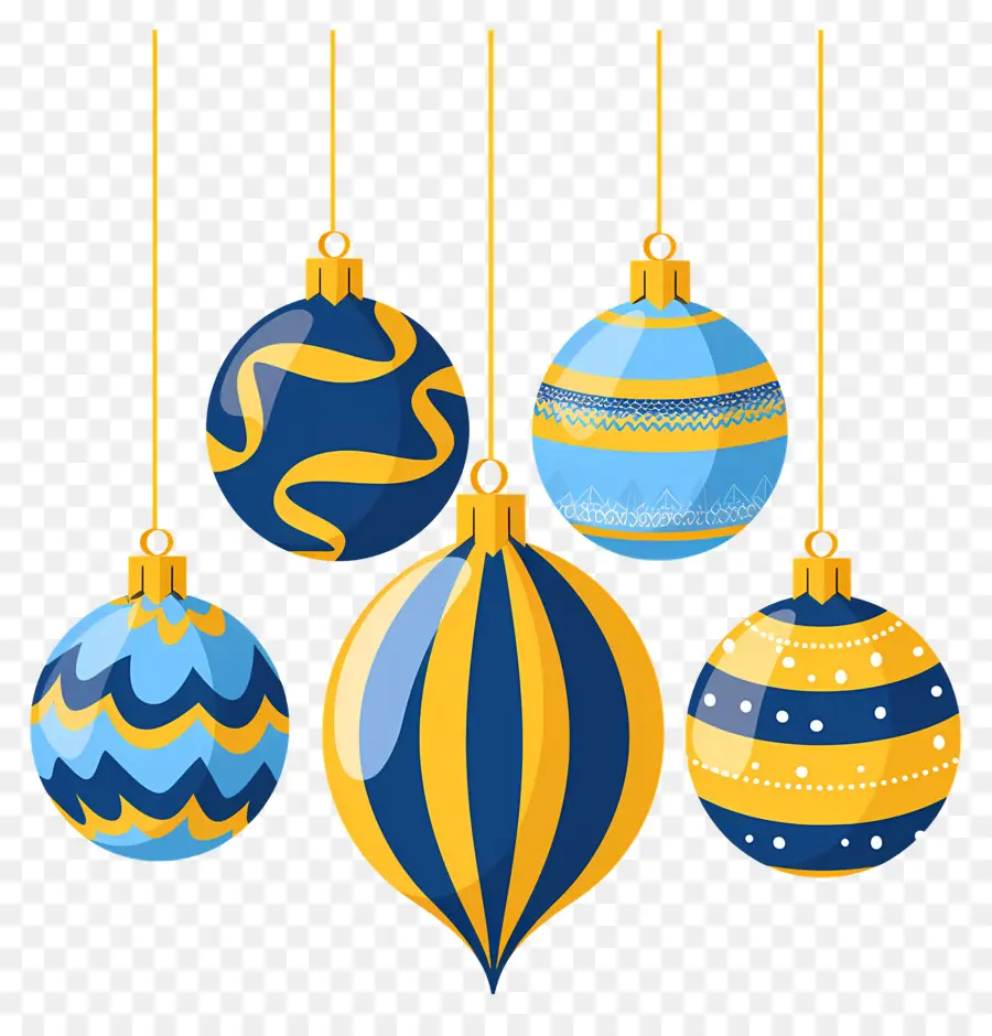 Bolas De Navidad Colgantes，Adornos Navideños PNG