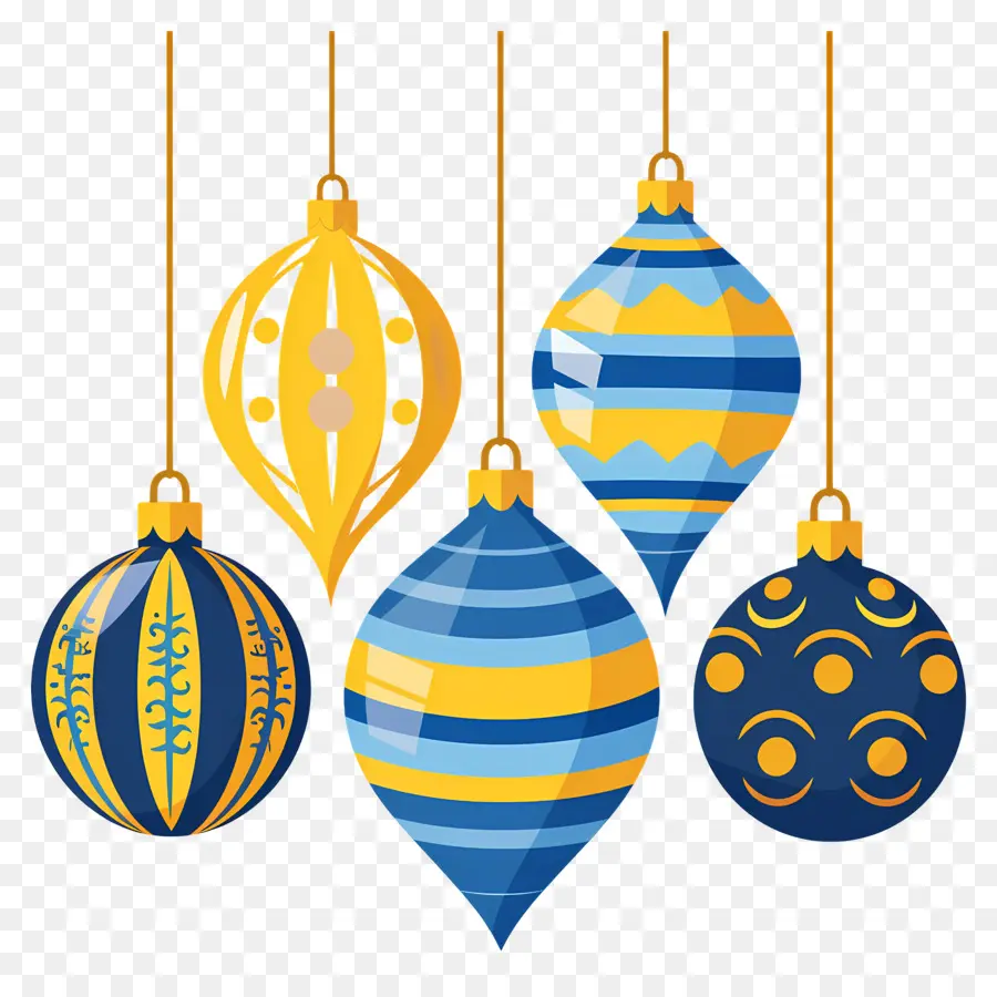 Bolas De Navidad Colgantes，Adornos Navideños PNG