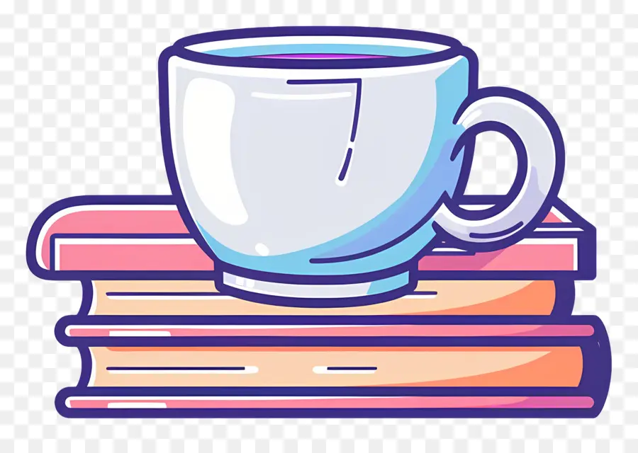 Libro Y Café，Taza Y Libros PNG