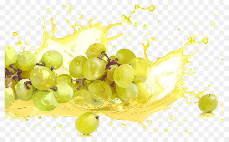 Salpicaduras De Uvas，Uvas Verdes PNG