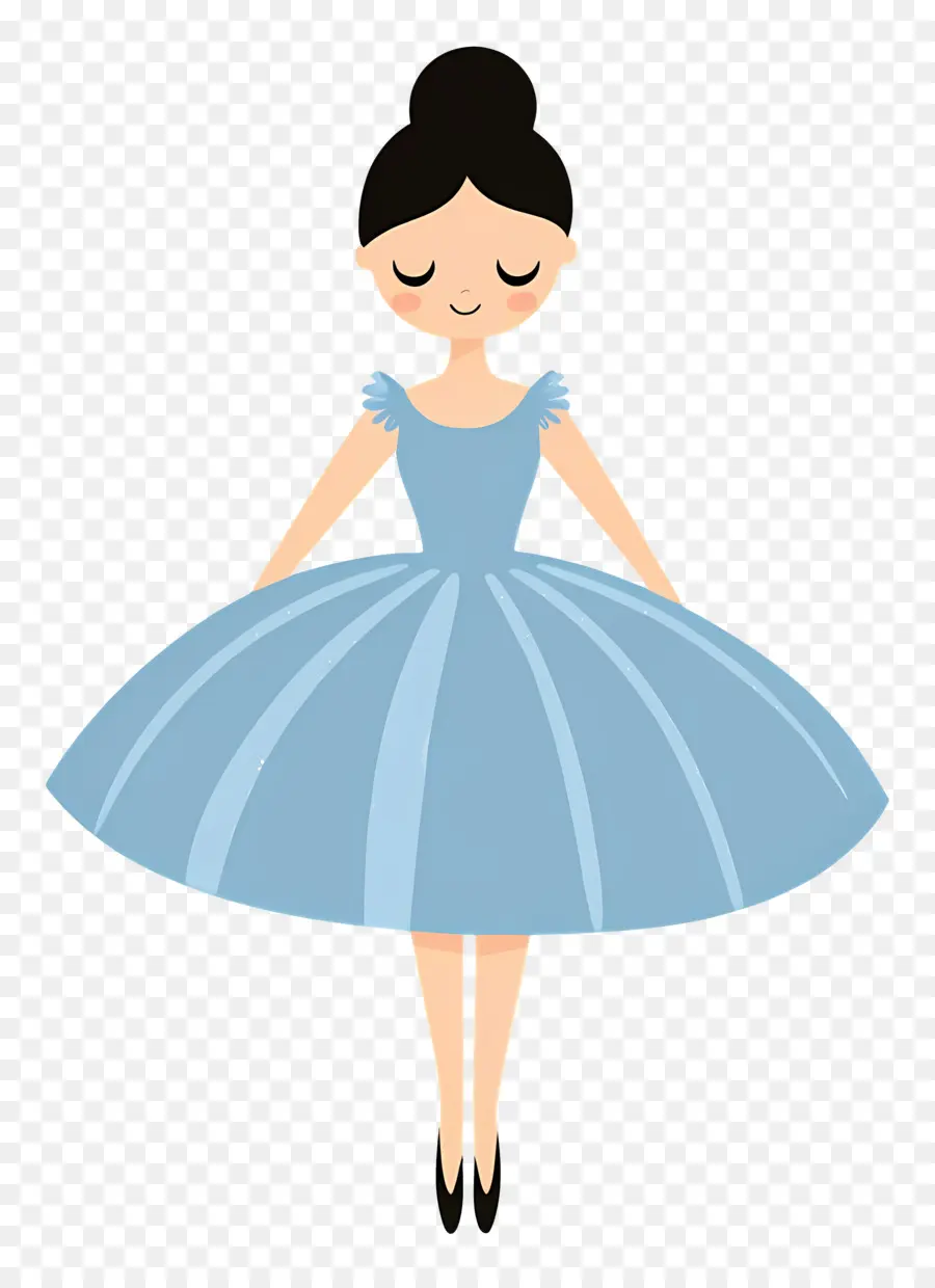 Ballet，Bailarina En Vestido Azul PNG