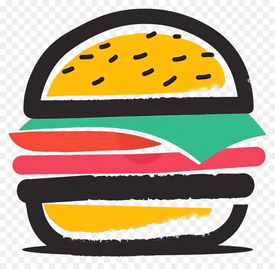 Logotipo De Hamburguesa，Hamburguesa Estilizada PNG