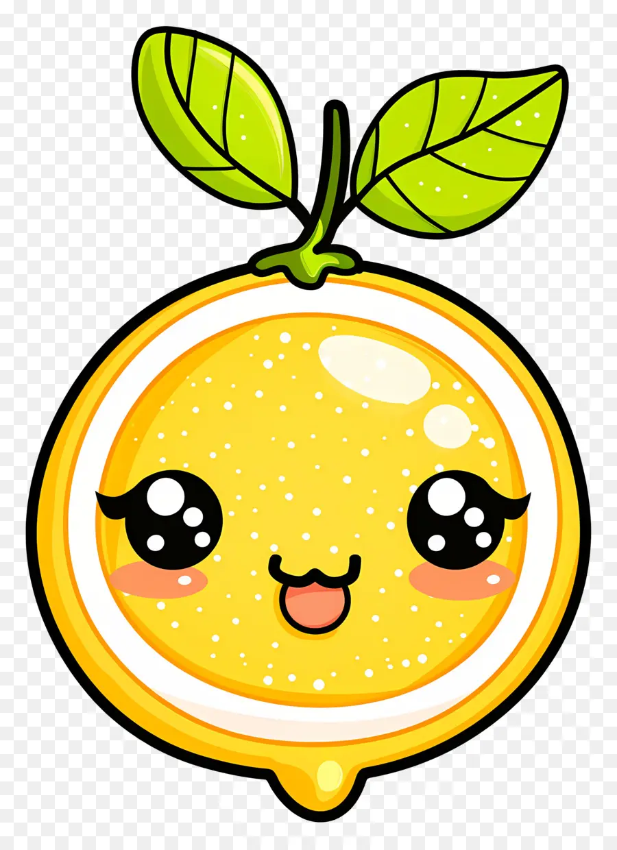 Limón Kawaii，Limón Amarillo PNG