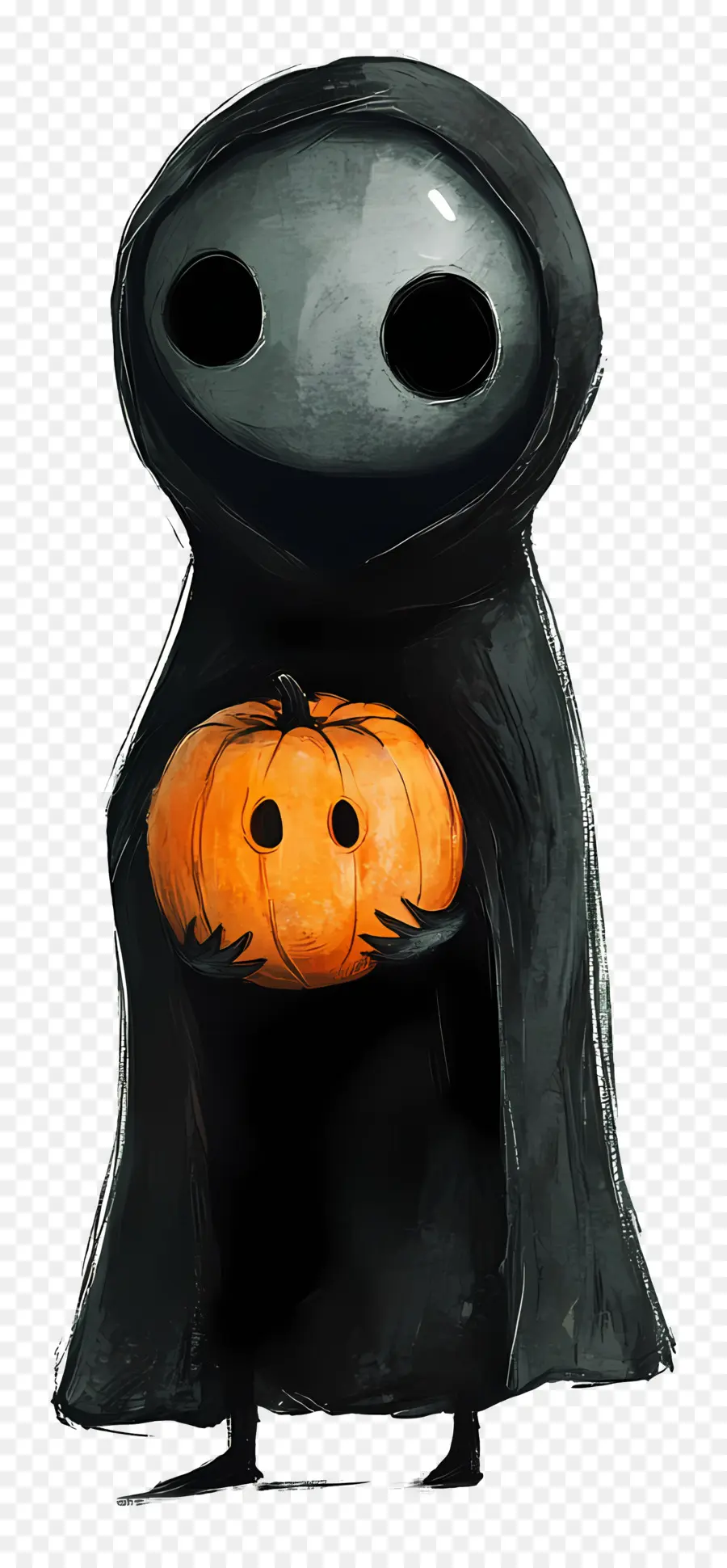 Segador，Figura Encapuchada Con Calabaza PNG