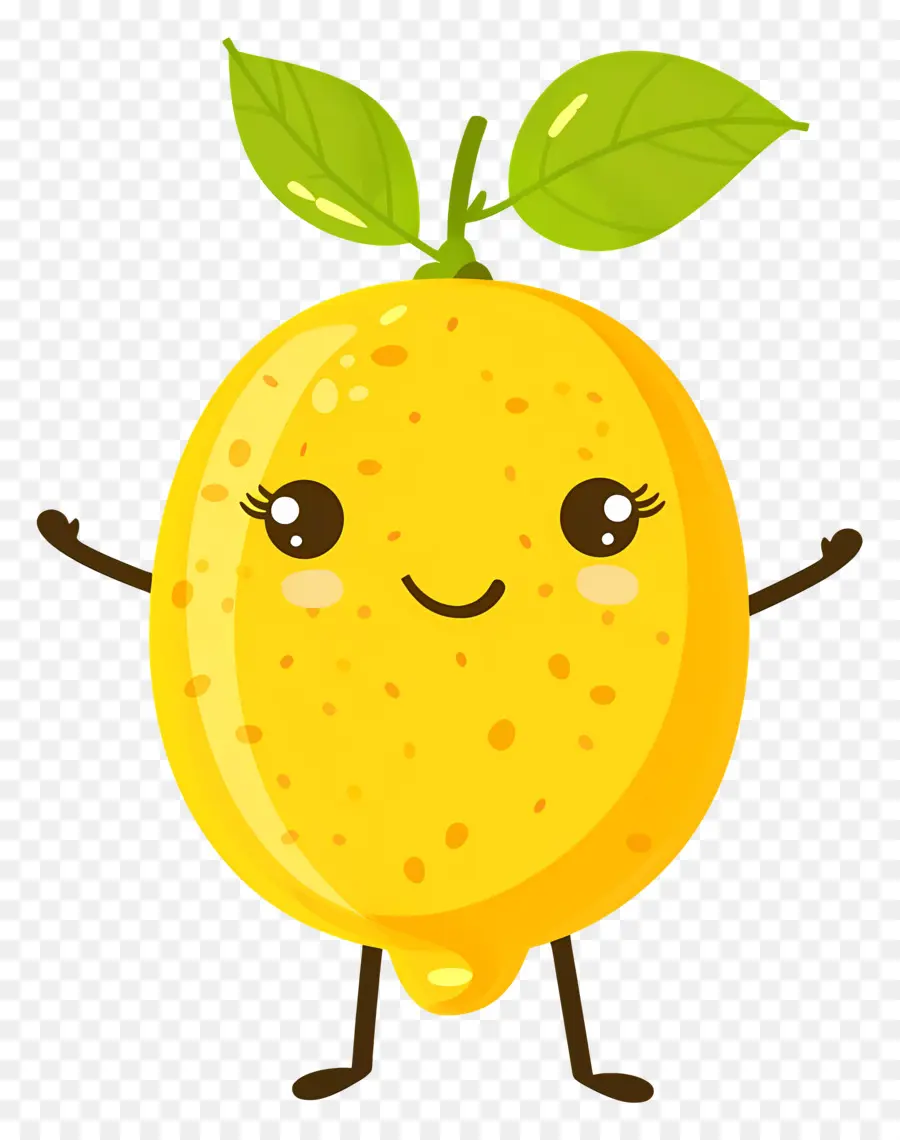 Limón Kawaii，Limón Amarillo PNG