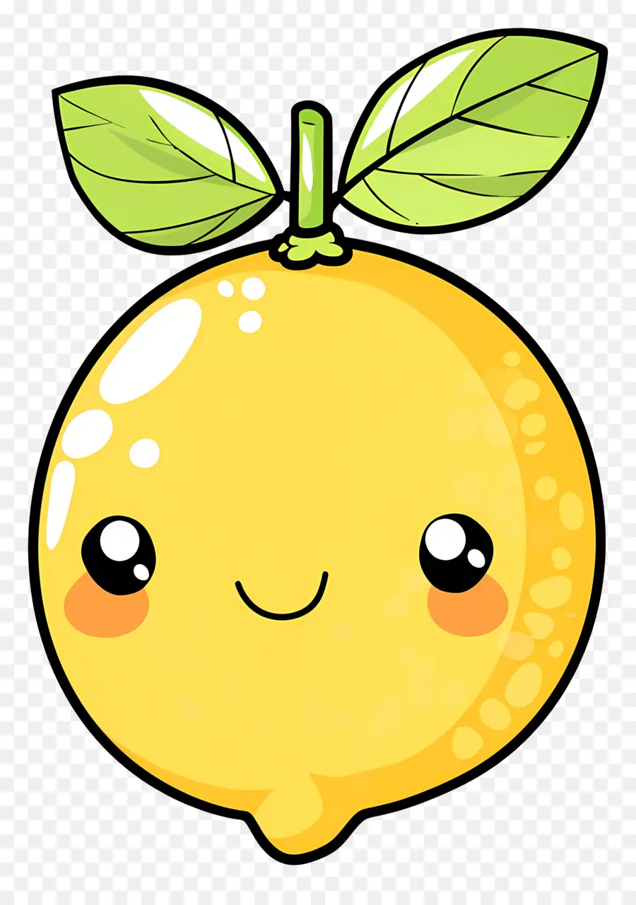 Limón Kawaii，Naranja Feliz PNG