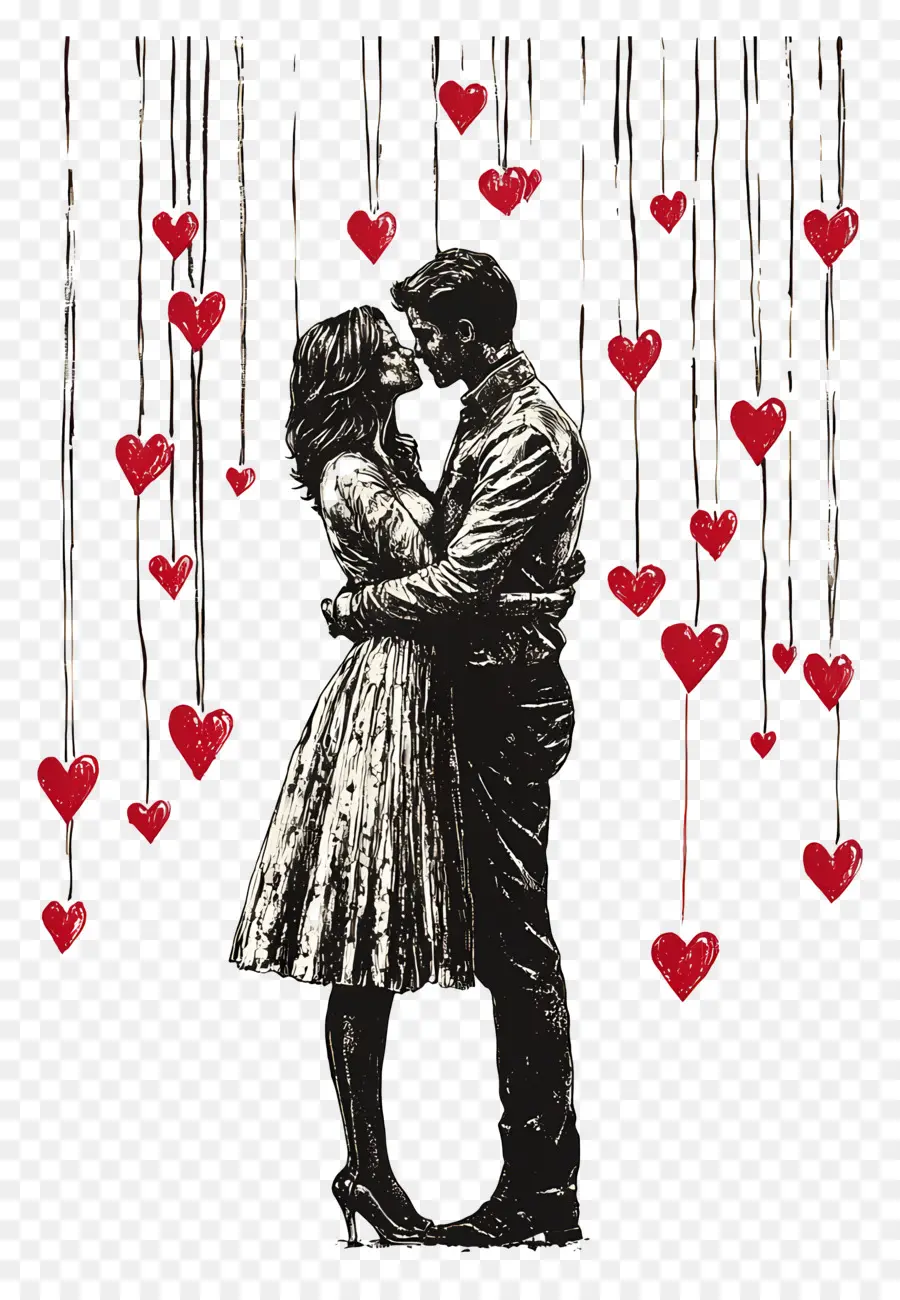 Amor Colgante，Pareja Romantica PNG