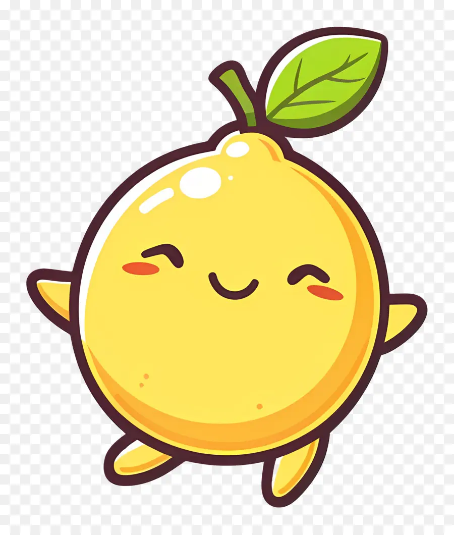 Limón Kawaii，Naranja Feliz PNG