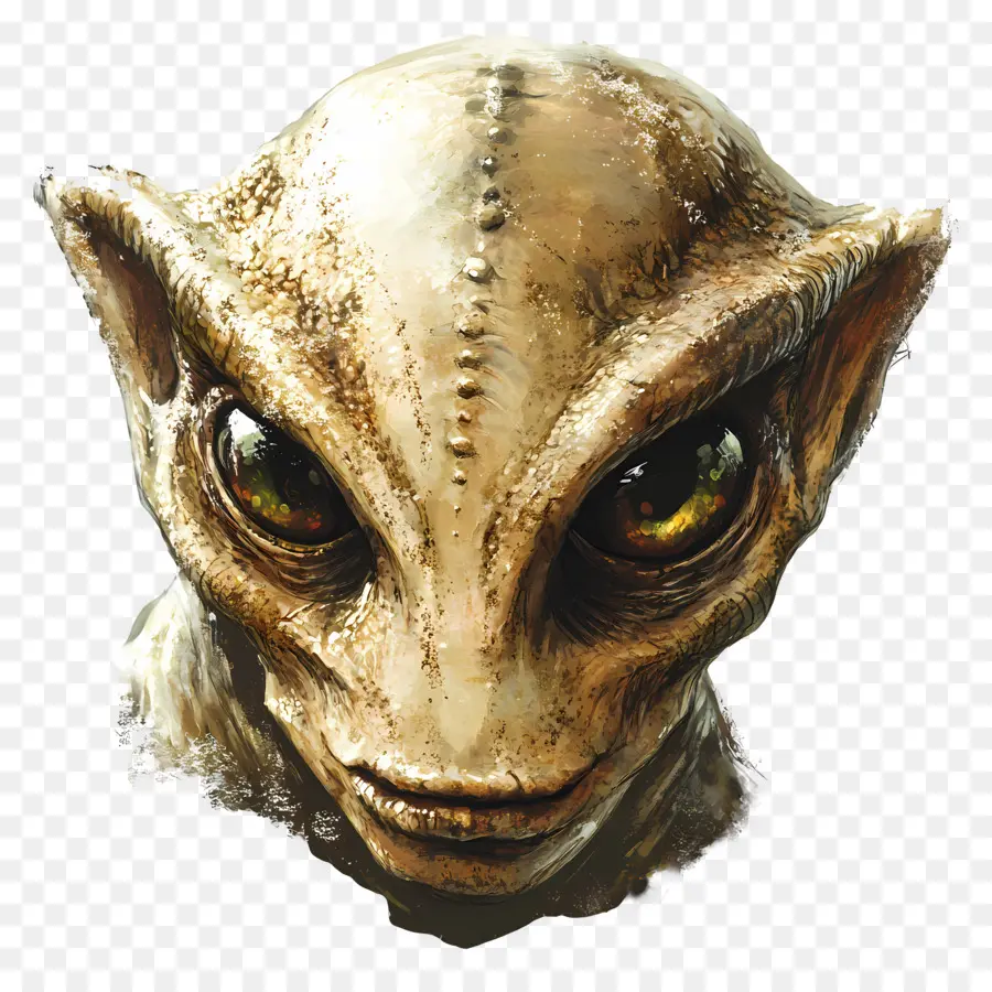 Alienígena Aterrador，Cabeza Alienígena PNG