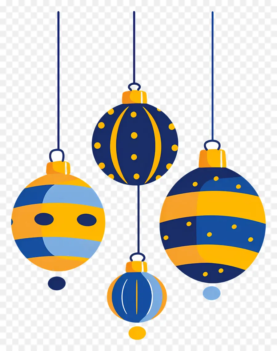 Bolas De Navidad Colgantes，Adornos Navideños PNG