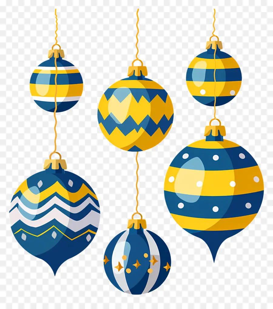 Bolas De Navidad Colgantes，Adornos Navideños PNG