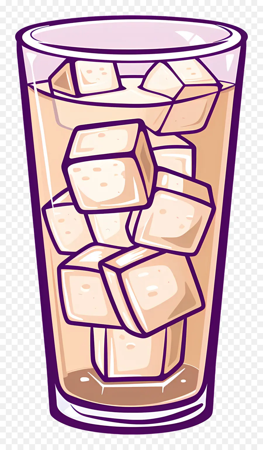 Cafe Frio，Cubitos De Hielo En Vaso PNG