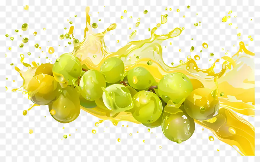 Salpicaduras De Uvas，Uvas Verdes PNG