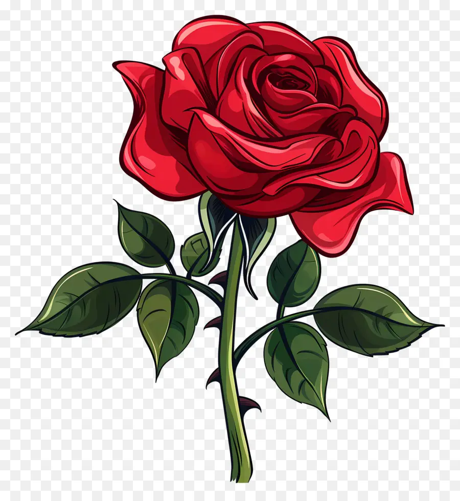 Rosa Roja，Hojas PNG