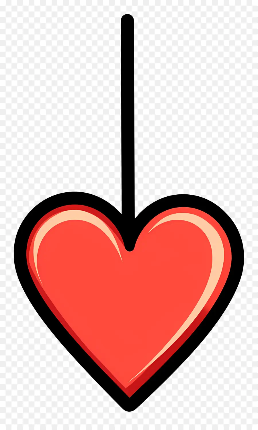 Amor Colgante，Corazón Colgante PNG