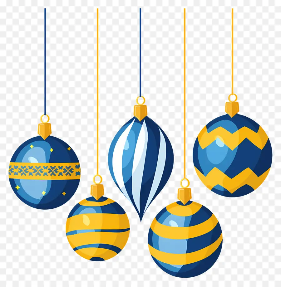 Bolas De Navidad Colgantes，Adornos Navideños PNG