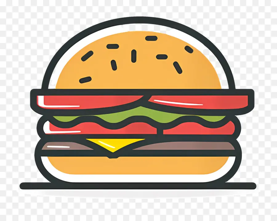 Logotipo De Hamburguesa，Hamburguesa Sencilla PNG