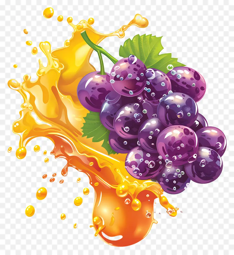 Salpicaduras De Uvas，Uvas Moradas PNG