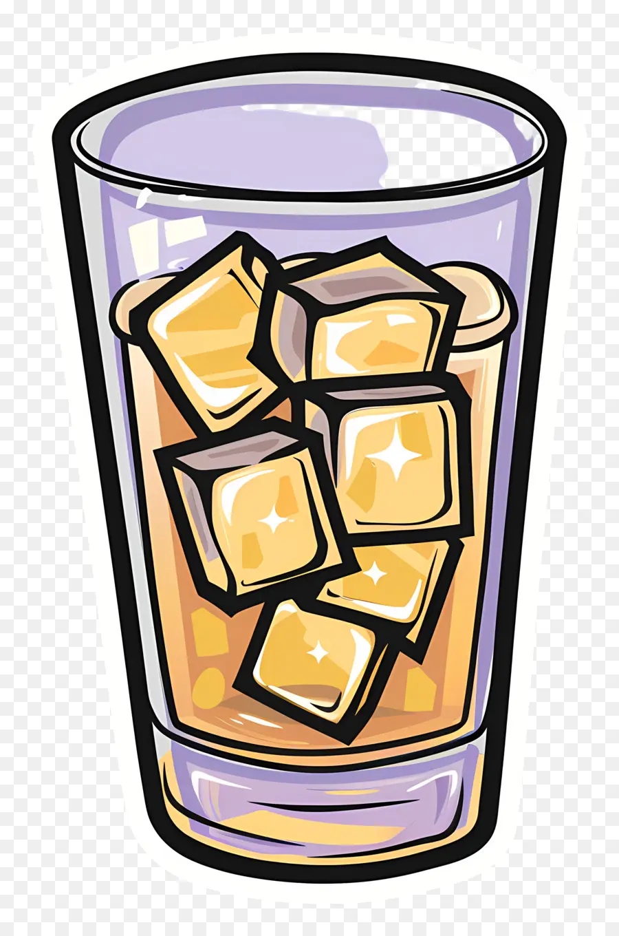 Cafe Frio，Cubitos De Hielo En Vaso PNG