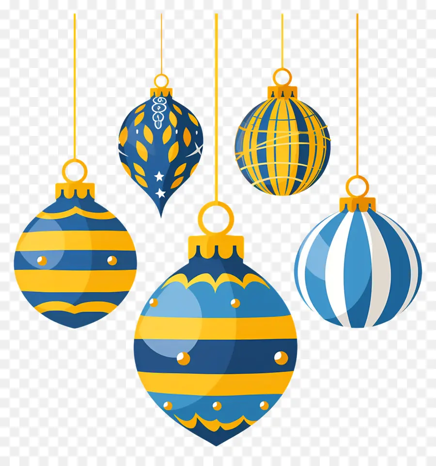 Bolas De Navidad Colgantes，Adornos Navideños PNG