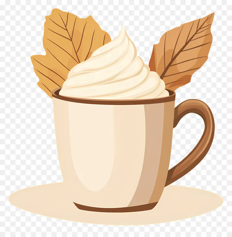 Café De Otoño，Taza De Café Con Crema PNG