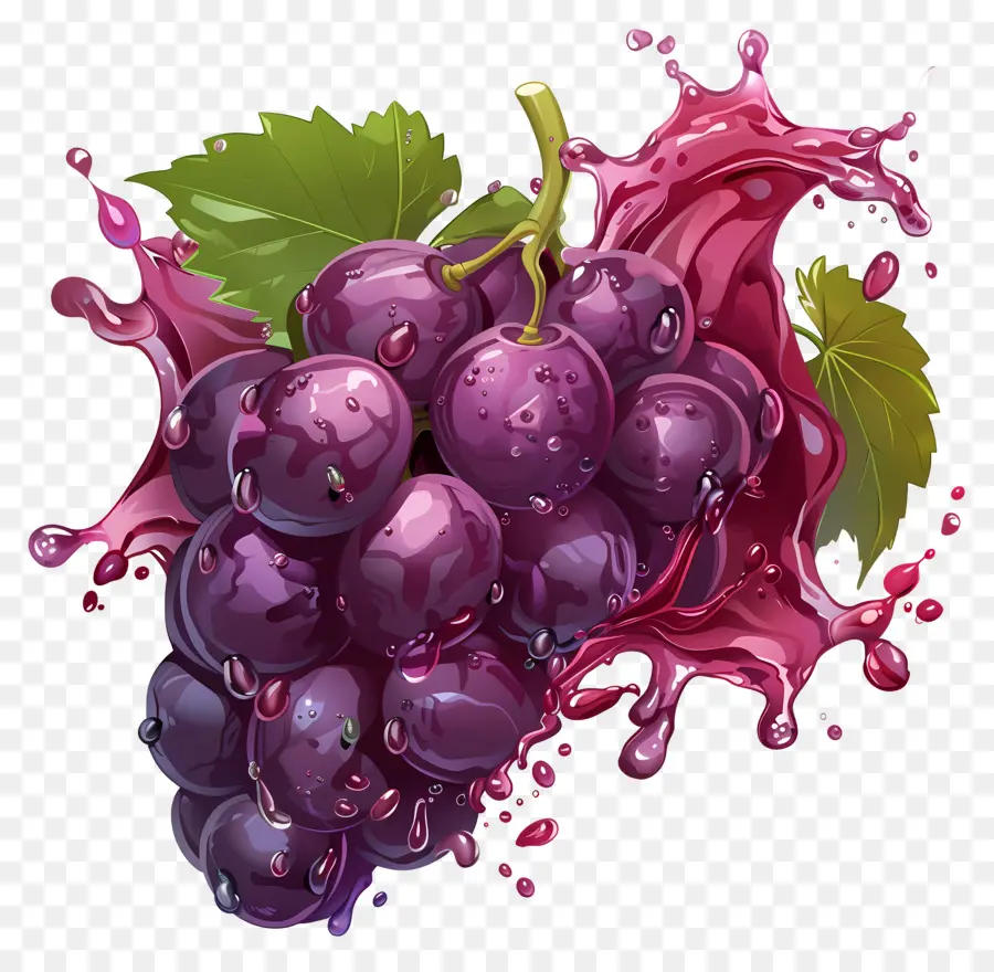 Salpicaduras De Uvas，Uvas Moradas PNG